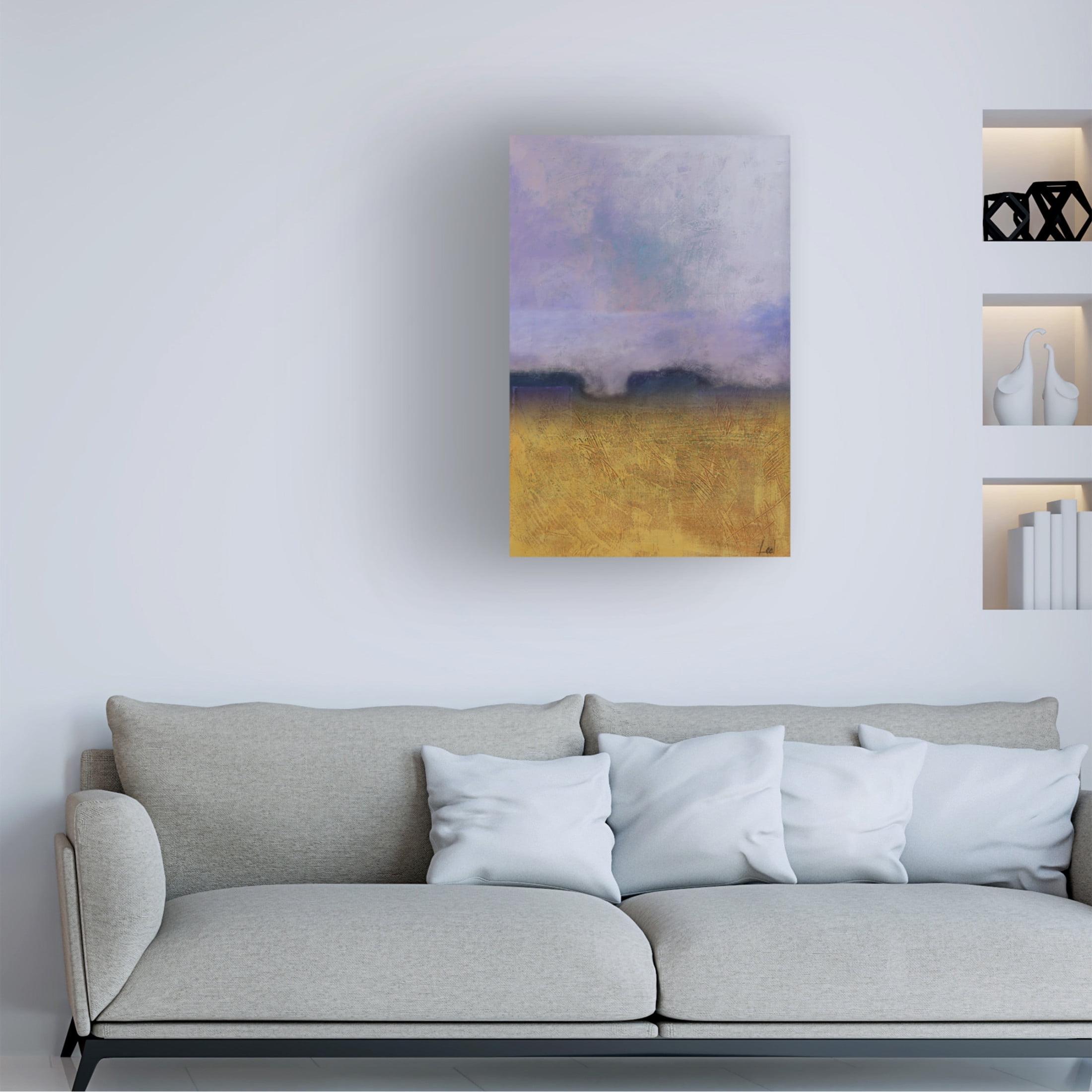 Canvas Wall Art - Pablo Esteban 'Horizon Haze 1' Wall Art for Living Room, Bedroom, or Office Décor by Trademark Fine Art - 12 x 19 Inches