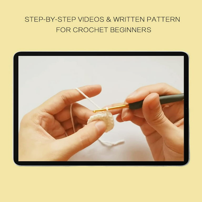solacol Learn To Crochet Kits for Adults Beginner Crochet Kit for Beginners  - Diy and Complete Crochet Kit for Beginners, Experts, Adults and Kids,  with Materials and Instruction 