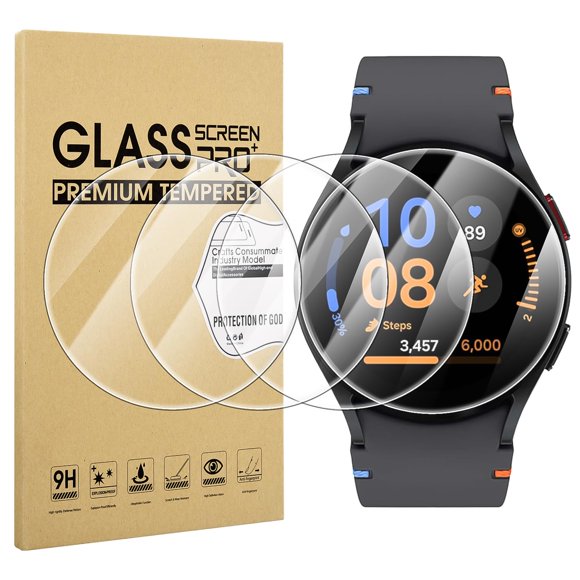 Protector de pantalla Suoman de vidrio templado para Samsung Galaxy Watch FE de 40 mm (paquete de 4)