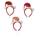 thumbnail image 2 of Diademas de Navidad Accesorios para el cabello de Papá Noel Accesorios de rendimiento de dibujos animados suaves Sombreros para niños Año Kits de decoración para fiestas Cuadrícula beige Inteprter HA069505-03, 2 of 6