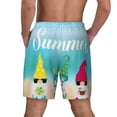 thumbnail image 2 of Lsque Mens Swim Trunks Hello Summer Gnome 1 Pattern - Bathing Suit Compression Liner - Beach Swim Shorts Swimwear - (S-3XL) - Stretch Quick Dry -Small, 2 of 9