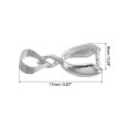 thumbnail image 2 of Unique Bargains Pendant Bail Clips, 20Pcs 6x17mm Metal Pendant Connector Clasp Buckle Silver Tone, 2 of 5