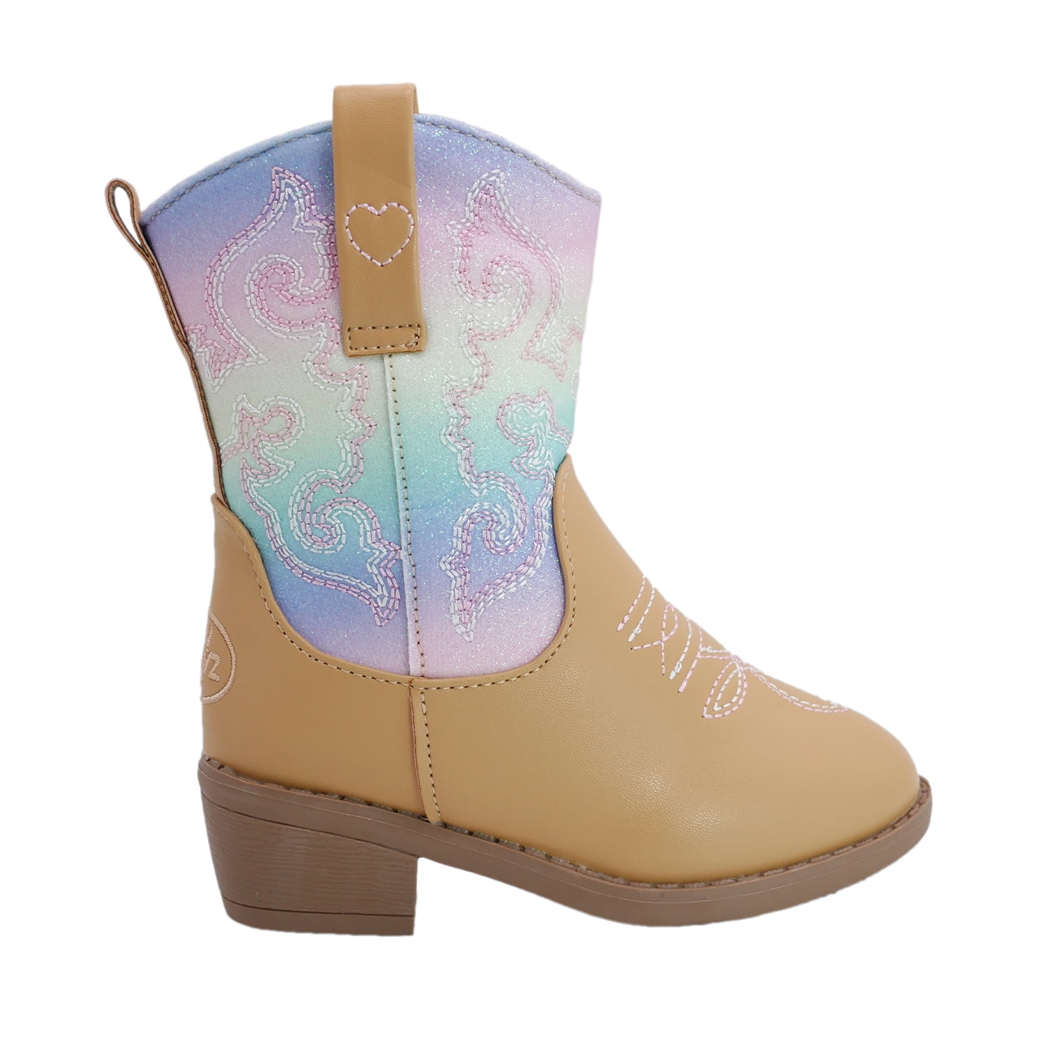 Pawz Little & Big Girls' Glitter Western Boots
