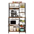 thumbnail image 3 of UBesGoo 6 Tier Baker Rack Kitchen with Power Outlet 10 S-Hooks, Microwave Oven Stand, Rustic Brown, 3 of 10