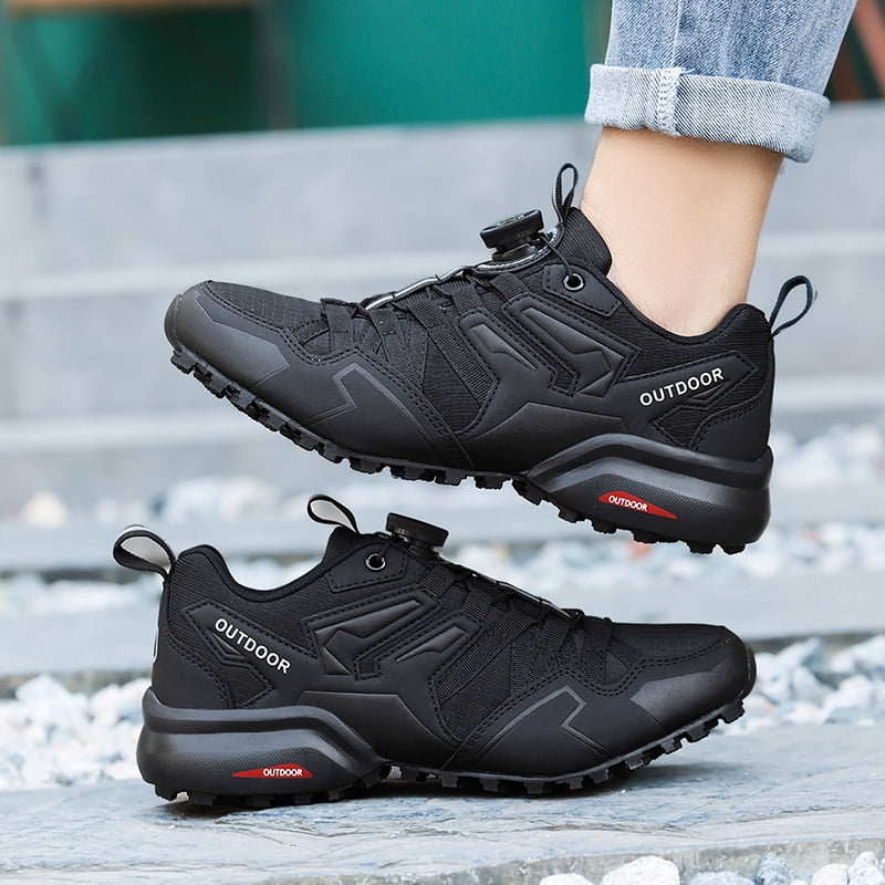 Summer Outdoor Adventure Men Hiking Shoes Breathable Thin Mesh Non Slip Sole Comfortable Lightweight Sneakers Wear Resistant Durable Shoes for Climbing Walking Hiking