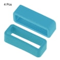thumbnail image 3 of Uxcell Watch Band Strap Loops Silicone Watch Holder Keeper for 22mm Width Watch Band, Turquoise Blue 4 Pack, 3 of 5