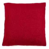 Saro Lifestyle 215.R18SP Faux Mohair Poly Filled Throw Pillow, Red