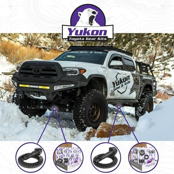 Convient 2016-2022 Toyota Tacoma Yukon Gear & Axle Anneau et Pignon Différentiels YGKT004-456 Toyota 8 Pouces avant Indépendant/arrière Toyota 8 Pouces; Ratio 4.56