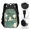 thumbnail image 3 of Naloa Lotus Golden Line Print Business Laptop Backpack,Laptop Bag Rucksack with USB Charging Port, Daypack for Work College Computer Men Women, 3 of 7