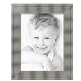 thumbnail image 2 of ArtToFrames 18" x 24" Platinum Ridge Brushed Slvr Picture Frame, 18x24 inch Silver Wood Poster Frame (WOM-5249),  Pack, 2 of 6