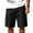 Black, variant on Mens Casual Sweat Cargo Cotton Shorts Drawstring Elastic Waist Athletic Workout Gym Jogger Shorts with Pockets Gray,L