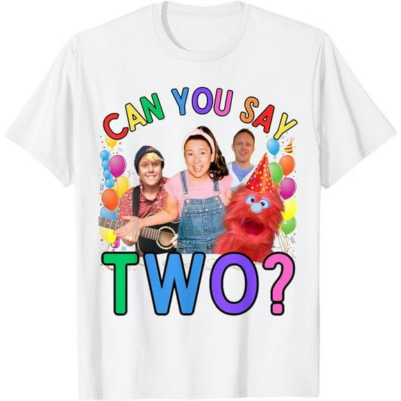 Ms. Rachel Birthday Shirt Can You Say Two 2nd Birth-day T-Shirt For Men Women, White Color, Size S