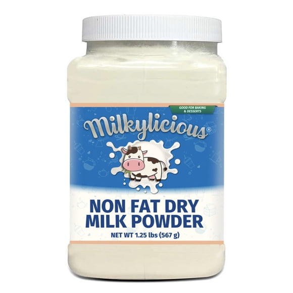 Milkylicious Non-Fat Dry Milk Powder – 1.25 lbs Jar - Made in USA | Rich Source of Calcium and Protein | Delicious and Healthy – Good for Bakes and Desserts