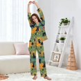 thumbnail image 5 of FORMRS Womens Pajama Set Long Sleeve Top and Pants with Pockets Soft Comfy Lounge Sleepwear, Sizes S-2XL, Floral Black Cats Pattern, 5 of 7