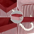 thumbnail image 6 of PiccoCasa Foldable Storage Basket Handle Fabric Box Closet, Red Stripe, Small, 6 of 6