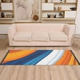 thumbnail image 2 of Yayeee Runner Rug for Bedroom 2'x6' Machine Washable Hallway Non Slip Mat, Orange Abstract Wavy, 2 of 8