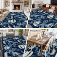 thumbnail image 5 of 6'x9' Area Rugs, Navy Blue Coastal Indoor Outdoor Area Rug for Living Room Bedroom, Nautical Boat Summer Beach Ocean Washable Bathroom Rugs Kitchen Floor Carpet Mats Home Decor Aesthetic, 5 of 8