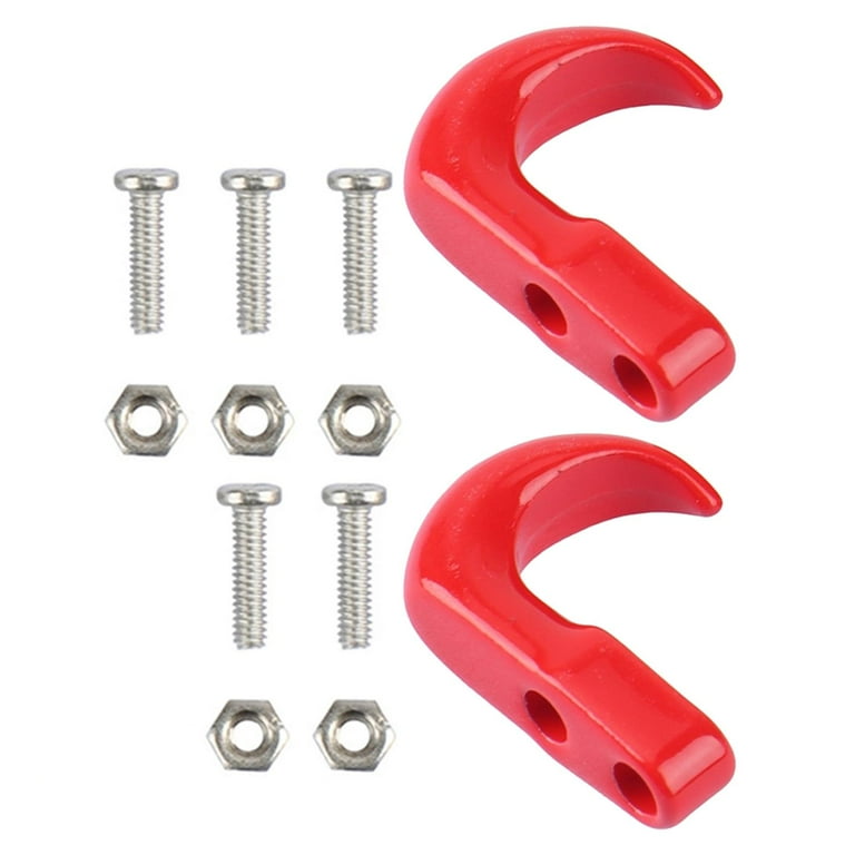 2Pcs RC Trailer Hook Upgrade Tow Shackle Hook for Axial SCX24