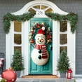 thumbnail image 5 of Homemoh Christmas Door Cover Doors Decorations Winter Holiday Door Cover Front Doors Decorations for Xmas New Year Holiday House Porch Sign Supplies 35 × 71 Inches, 5 of 6