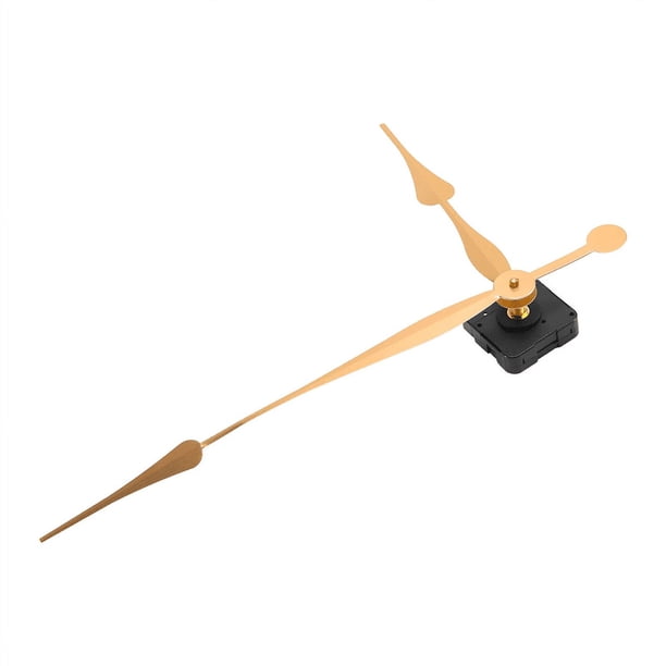 Mouvement Horloge Murale Quartz à Couple Élevé - Mécanisme Puissant Pour Grandes Aiguilles Jusqu'à 450 Mm - Fil Doré 11,7 Mm