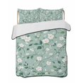 thumbnail image 2 of White Teal Spring Floral Twin Size Down Alternative Comforter,Lightweight Comforter Quilt Bedding Set with Pillow Shams Watercolor Flowers Summer Botanical Bed Comforter Duvet Insert 68"x86", 2 of 7