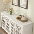 thumbnail image 3 of MONSLIPA Buffet Sideboard Accent Table, Console Table Storage Cabinet with Mirror Doors,White, 3 of 8