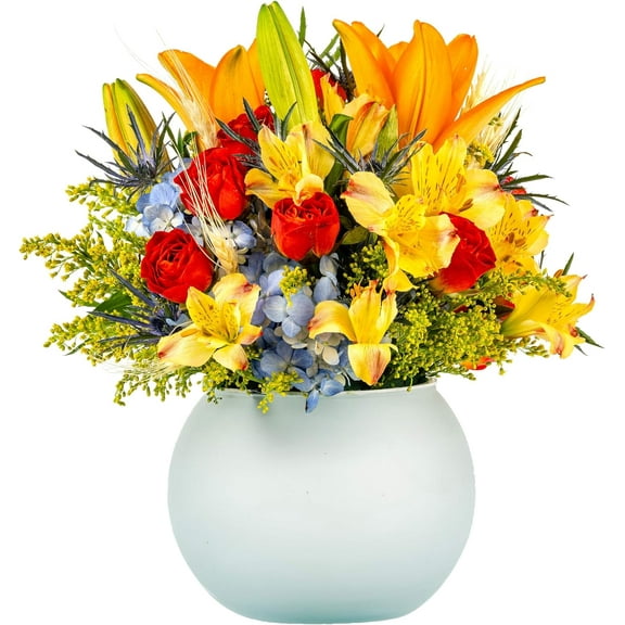 Arabella Bouquets Cinnamon Sugar with Opal Vase