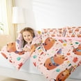 thumbnail image 4 of Homewish Kawaii Cartoon Capibara Full Size Comforter Sets for Kid, Cute Cartoon Animal Bedding Comforter Set, Happy Birthday Reversible Bedding Sets, Lightweight Room Decor, 3 Pieces, 4 of 8