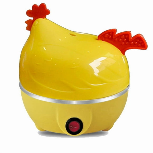 Egg Cooker Machine with Hen-Shaped Design, 7-Capacity Settings for Boiling and Steaming, Automatic Shut-Off Safety Feature