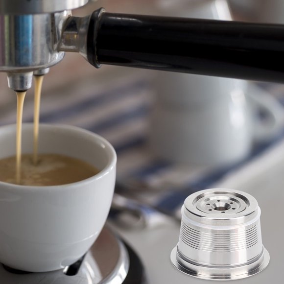 Tasse Capsule de Café, Filtre de Tasse Capsule de Café Réutilisable en Acier Inoxydable Dekaim Compatible avec Caffitaly Wacaco Tchibo