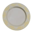 thumbnail image 2 of 9 inch Elegant Gold Leaf Design, Premium Disposable Plastic Wedding Diner Plates - 10 ct., 2 of 5