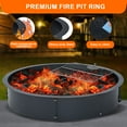 thumbnail image 6 of Yesurprise 32" Inner Fire Pit Ring Insert, Heavy Duty Round Steel Liner for Outdoor Wood Burning Fire Pit Projects, 6 of 9