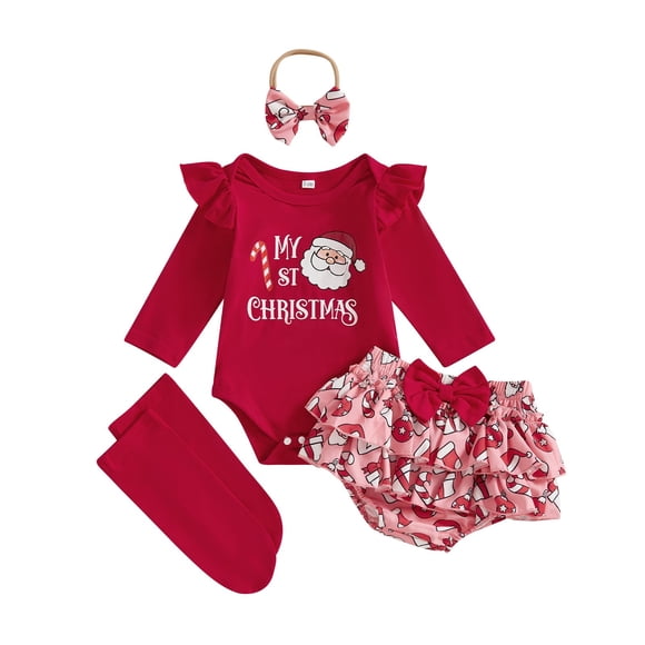 Traje para bebé YINGISFITM Christmas My First Santa 3-6M