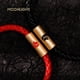 thumbnail image 5 of Pulsera de piel trenzada para hombre y mujer, brazalete con diseño de dragón del zodiaco, Punk, color rojo y negro, accesorios neutros, 5 of 5