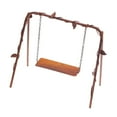 thumbnail image 4 of Almencla Dollhouse Miniature Swing Mini Garden Furniture Accessory Miniature Decoration 1: 12 Fairy Garden Toy Simulation Porch Swing, 4 of 8