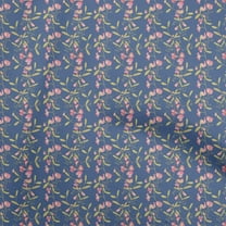 oneOone Cotton Cambric Blue Fabric Watercolor Floral Sewing Craft Projects Fabric Prints By Yard 56 Inch Wide