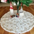 thumbnail image 6 of Hoiday Clearance! Titcea Christmas Tree Skirt, 30 Inch Plush Snowflakes Sequin Tree Skirt for Holiday Party Home Indoor Outdoor Decorations, 6 of 9