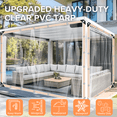 thumbnail image 5 of BeGrit Clear Tarp Heavy Duty 6.5x20 FT Clear Waterproof Tarps 12Mil Thick Anti-Tear PVC Vinyl Tarpaulin Enclosure with Grommets for Porch,Patio,Yard,Gazebo, 5 of 6