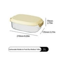 thumbnail image 5 of Clearance! Aoorsake Large Glass Food Storage Containers With Lids Airtight Set Family Size Extra Large Bakeware Marinating Lock Baking Dish Container Glass Bowls Rectangle Ziploc Bags Yellow, 5 of 8