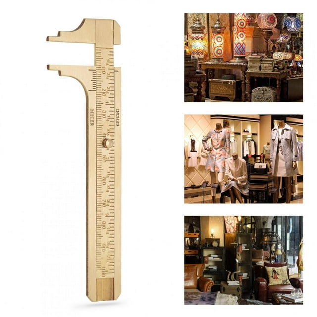 LHCER Caliper Ruler, mm/inch Vernier Caliper,1pc Brass Sliding Gauge Vernier Caliper Ruler Measuring Tool Double Scales mm/inch