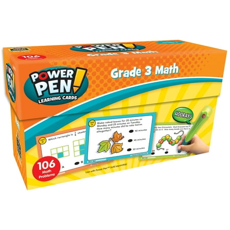 UPC: 0088231960133 | Teacher Created Resources Power Pen Learning Cards: Math Grade 3