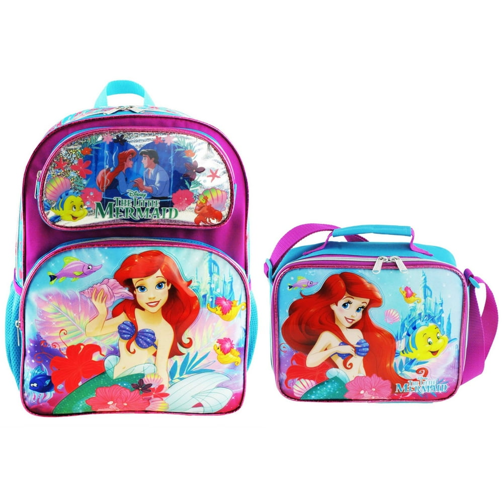 Disney Disney Ariel the Little Mermaid 16 Inch Backpack with Matching