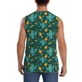 thumbnail image 4 of Zufioo Pineapple And Cactus Men's Tank Top,Men's Sleeveless Muscle Shirts,Basic Sleeveless T Shirts Casual Active Hipster Tank Top,Moisture Wicking Odor Protection-Small, 4 of 7