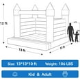 thumbnail image 5 of Connsann Commercial Grade I13FT White Wedding Bounce House, 13x13x12ft, 5 of 8