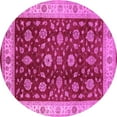 thumbnail image 1 of Ahgly Company Indoor Round Oriental Pink Industrial Area Rugs, 3' Round, 1 of 4