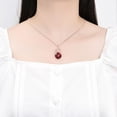 thumbnail image 6 of Bluelans Jewelry Set,1 Set Women Necklace Geometric Cubic Zirconia Twisting Elegant Red Square Rhinestone Inlaid Stud Earrings Kit Fashion Jewelry, 6 of 6