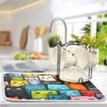 thumbnail image 5 of Cats Full Dish Drying Mat Dish Drainer Rack Mats Water Absorbent Non-Slip Easy Clean Heat Resistant for Kitchen Counter, 5 of 8