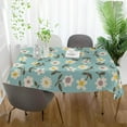 thumbnail image 6 of 60"x60" Daisy Flower Tablecloth, Waterproof Washable Polyester Square Table Cover, Durable Tablecloth for Kitchen Dining Table Party Decor, 6 of 7