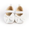 thumbnail image 5 of Xfvqtps Baby Girls Walking Shoes Bowknot Embroidery Solid Color Princess Non Slip Canvas Infant Prewalker Summer New Baby Casual Breathable Cute Rubber Soles Soft Toddler Shoes White, 5 of 9