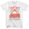 thumbnail image 1 of Jaws Head King Of Sharks White Adult T-Shirt, 1 of 2